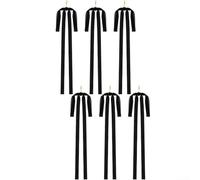 Lot de 6 pendentifs en polyester pour décoration d'arbre de Noël et couronne, conçus pour une décoration de vacances durable et créative (noir)
