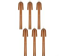 Lot de 6 pendentifs en polyester pour décoration d'arbre de Noël et couronne, conçus pour une décoration de vacances durable et créative (marron)