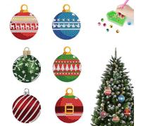Lot de 6 pendentifs plats en forme de sapin de Noël 2D pour porte murale