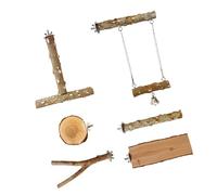 Lot de 6 perchoirs réglables pour cage à oiseaux, branches grimpantes, bâtons à mâcher pour calopsittes inséparables, fournitures de fiançailles