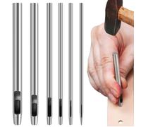 Lot de 6 perforateurs professionnels en cuir pour ceinture, bracelet de montre et ceinture 1 mm à 6 mm