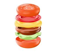 Lot de 6 petites assiettes à hamburger empilables de 8,9 cm, base antidérapante avec bords surélevés pour apéritifs, en porcelaine de qualité restaurant, micro-ondes