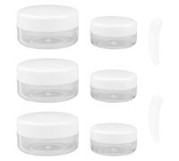 Lot de 6 petites boîtes avec couvercle (5 g, 10 g) - Boîte à crème vide de voyage - Pour baume à lèvres - Mini boîtes à crème - Pots cosmétiques vides - En plastique à remplir pour lotions - Avec 2