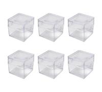 Lot de 6 petites boîtes d'observation carrées avec loupe pour enfants Exploration en plein air Coffre-fort Conteneur carré Habitat pour l'exploration des enfants
