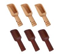 Lot de 6 petites cuillères en bois, petite spatule à thé, mini cuillères en bois, cuillères à épices, cuillères en bois de qualité, petite cuillère en bois pour épices de cuisine