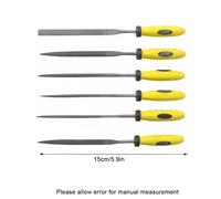 Lot de 6 petites limes aiguilles, outils de sculpture comprenant des outils de sculpture plats, carrés, ronds, demi-ronds et triangulaires pour le travail de précision, le métal, le bois, les bijoux