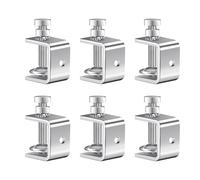 Lot de 6 petites pinces en C en acier inoxydable de 2,5 cm pour le travail, pince à bois robuste avec larges ouvertures de mâchoire pour le travail du bois, le montage, le soudage