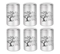 Lot de 6 Petites Urnes pour Cendres humaines de 7,6 cm pour Cendres humaines - Récipient à Cendres commémoratives pour Le Partage de Petits Souvenirs en Aluminium