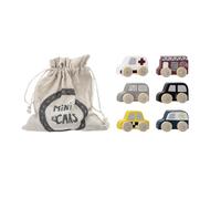 Lot de 6 petites voitures en bois