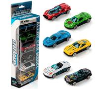 Lot de 6 petites voitures, mini voiture, jeux de course, fans de voitures de course, cadeaux d'anniversaire, pour filles, garçons, enfants à partir de 3 ans