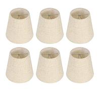 Lot de 6 petits abat-jours à clipser pour ampoules candélabres, abat-jour en tissu pour lampe de table, , applique murale