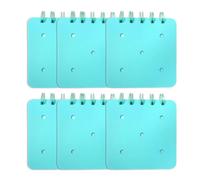 Lot de 6 petits carnets de notes 40 pages non lignées à double spirale 8,4 x 9,4 cm pour dessin, écriture, croquis, bloc-notes ligné