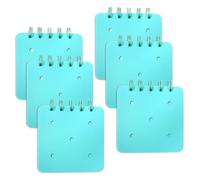 Lot de 6 petits carnets de notes à double spirale de 8,3 x 9,4 cm, 40 pages non lignées, petit carnet de croquis pour écrire un bloc-notes portable
