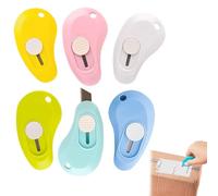 Lot de 6 petits cutters, mini cutter, mini cutter, mini cutter, portable, petit, universel, couteau de papeterie pour enveloppe, paquet, coupe de papier, carton, boîte ou emballage