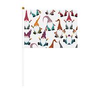 Lot de 6 petits drapeaux de Noël amusants pour décorations de fête pour défilés, festival arc-en-ciel