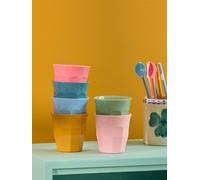 Lot de 6 petits gobelets en mélamine ALL YOU NEED IS LOVE AND... COLORS rice, 160 ml multicolore TU