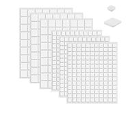 Lot de 6 petits grands carrés adhésifs double face 3D 2 mm d'épaisseur en mousse blanche Adhésif permanent Scrapbooking Carterie Fournitures Pochoirs Albums Papier Décoration