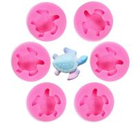 Lot de 6 petits moules en silicone 3D en forme de tortue de mer pour moulage de résine, tortue pour moulage de résine et plâtre, gâteaux, chocolat, savon, moulage et moulage