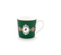 Lot de 6 Petits mugs Love Birds Medaillon Vert Foncé - 150ml Pip Studio