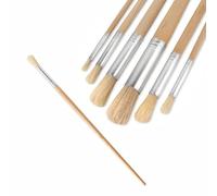 Lot de 6 petits pinceaux ronds en poils de différentes tailles (10 mm | 6 pièces)