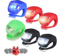 Lot De 6 Phares De Vélo À Led En Silicone Blink6,2 Phares De Vélo Et 2 Feux Arrière (Rouge Et Blanc)-Multifonction Et Étanche Ipx5 De La Marque