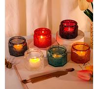 Lot de 6 photophores en verre