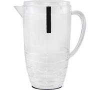 Lot de 6 pichet à anse, broc, carafe avec couvercle et bec, capacité 2.5 L- Diamètre 20/14 x Hauteur 24.4 cm -JUANIO - Transparent