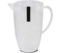 Lot de 6 pichet à anse, broc, carafe avec couvercle et bec, capacité 2.5 L- Diamètre 20/14 x Hauteur 24.4 cm -JUANIO - Transparent G