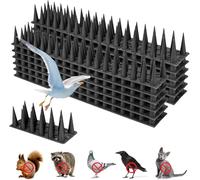 Lot de 6 pics anti-pigeons pour éloigner les oiseaux ou les animaux pour l'extérieur du jardin pour éloigner les oiseaux ou les murs, 4 m (rouge)