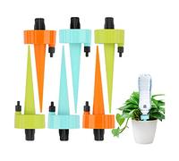 Lot de 6 pics d'arrosage automatique réglables pour intérieur ou jardin, kits d'arrosage goutte à goutte automatique avec interrupteur de valve de contrôle à libération lente