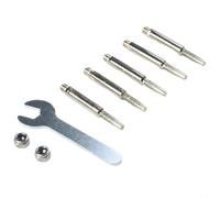 Lot de 6 pièces d'affûteuse de tronçonneuse, têtes de meulage cylindriques diamantées 4-5,5 mm pour meuleuse à chaîne manuelle, kit de fraises de sculpture sur pierre avec clé (4 mm)