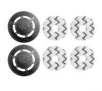 Lot de 6 pièces de rechange compatibles avec X1/X1 pour aspirateur robot Omni/X1 Turbo comprenant 2 supports et 4 lingettes 127 mm en plastique