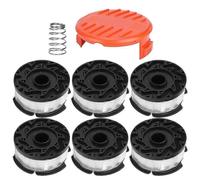 Lot de 6 pièces de rechange pour bobine de tondeuse à gazon BLACKDECKER AF100 avec couvercle