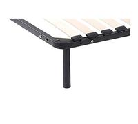 Vente-unique - Lot de 6 Pieds cylindriques pour Cadre à Lattes - Noirs - BOLGARE