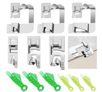 Lot de 6 Pieds de biche en Acier Inoxydable pour Machine à Coudre Compatible avec Brother Singer, W6, Elina, Janome, Pfaff