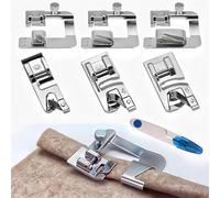 Lot de 6 pieds presseurs en acier inoxydable pour machine à coudre - 6 tailles - Pieds de machine à coudre multifonctions - Compatible avec Brother Singer, W6, Elina, Janome, Pfaff