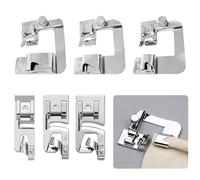 Lot de 6 Pieds presseurs en Acier Inoxydable pour Machine à Coudre - Compatible avec Brother Singer, W6, Elina, Janome