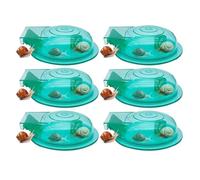 Lot de 6 pièges à escargots d'aquarium en plastique léger pour aquarium d'eau douce Vert