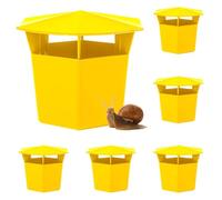 Lot de 6 pièges à limaces et escargots - Réutilisables - Sans produits chimiques - Pour le jardin - Jaune