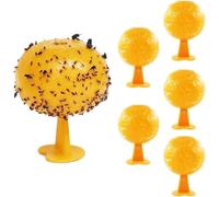 Lot de 6 pièges à mouches collantes réutilisables à suspendre pour jardin, balcon, verger, cuisine et protection des plantes d'intérieur