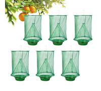 Lot de 6 pièges à mouches de sauvetage réutilisables pour animaux volants - Attrape-mouches pliables à suspendre pour grange, jardin, camping, pique-nique