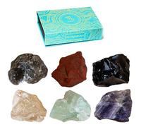 Lot de 6 pierres de guérison avec signe du zodiaque pour la guérison, la méditation et l'équilibrage énergétique, coffret cadeau élégant, qualité supérieure et produit de manière durable (scorpion)