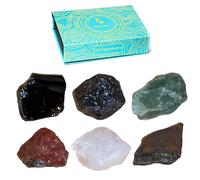 Lot de 6 pierres de guérison avec signe du zodiaque pour la guérison, la méditation et l'équilibrage énergétique, coffret cadeau élégant, qualité supérieure et produit de manière durable (Capricorne)