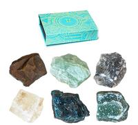 Lot de 6 pierres de guérison avec signe du zodiaque pour la guérison, la méditation et l'équilibrage énergétique, coffret cadeau élégant, qualité supérieure et durable (Gémeaux)