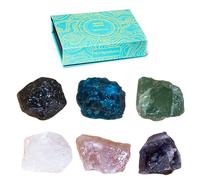 Lot de 6 pierres de guérison avec signe du zodiaque pour la guérison, la méditation et l'équilibre énergétique - Coffret cadeau élégant - Qualité supérieure et produit de manière durable (Verseau)