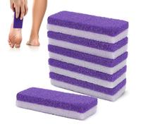 Lot de 6 pierres ponces double face pour gommage des pieds - Élimination des callosités - Élimine les peaux mortes des pieds - Outil exfoliant pour pédicure - Soin de la peau des pieds (violet)