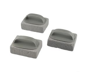 Lot de 6 pierres ponces multi-usage pour barbecue et piscine pour le nettoyage du carrelage, dégraissant et détartrant, outil portable longue durée, lot de 6 (3 pièces)