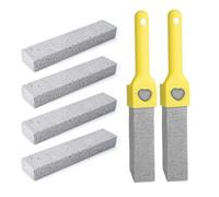 Lot de 6 pierres ponces pour le nettoyage des toilettes avec poignée pour toilettes, bols, taches, salle de bain