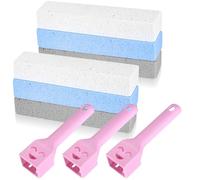 Lot de 6 Pierres Ponces Réutilisables avec Poignée Ergonomique pour WC | En pierre ponce réutilisable avec poignée ergonomique, pour nettoyer WC, cuisines, douches, lavabos et salles de bain.