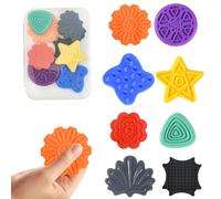 Lot de 6 pierres sensorielles à partir de 3 ans, jouets sensoriels texturés doux pour enfants et adultes, jouets sensoriels pour autisme, pierre anti-stress en silicone pour l'école, jouet anti-stress
